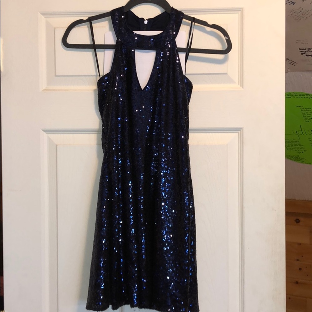 Navy blue Sequin dress